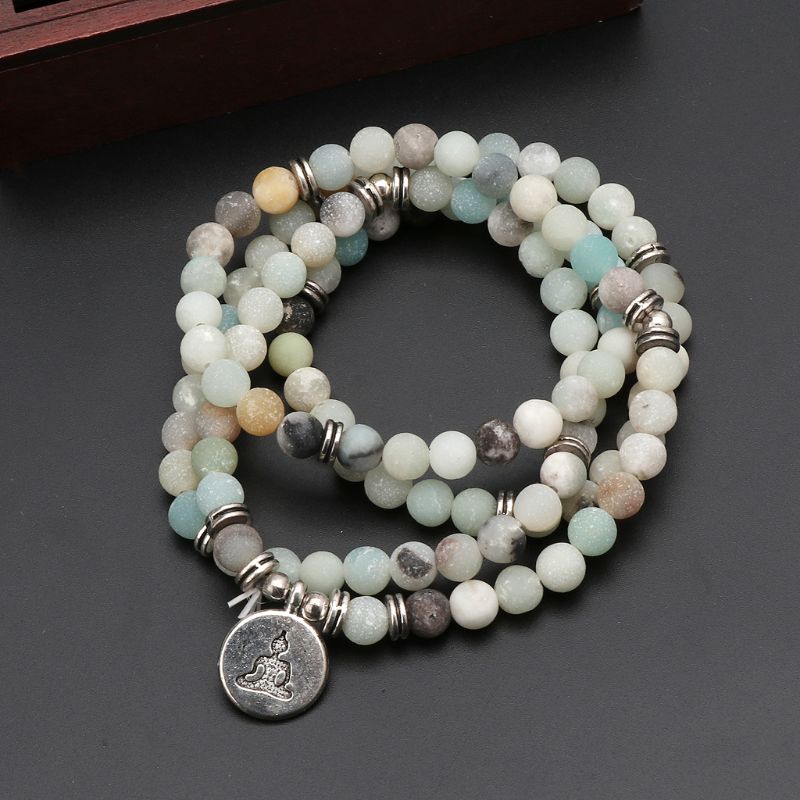 Amazonite Mala Necklace/Bracelet, Bracelet, Spiritual Awakening or Spiritual Awakenings - Namasom